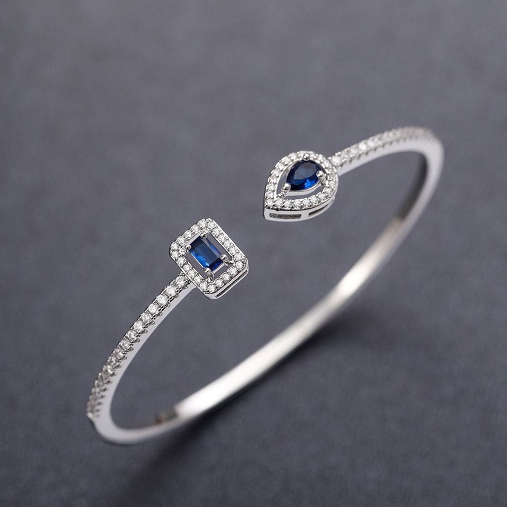 Cao Shi's open bracelet trend ins brass zircon bracelet temperament Korean version simple banquet bracelet gift_ipsvogv.com