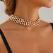 Punk Exaggerated Thick Chain Necklace, Stylish Simple Clothing Accessories Metal Bracelet Spice Girl_ipsvogv.com