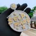New SELFMADE Letter Round Pendant Trendy Set Zircon Men's Necklace_ipsvogv.com