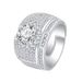 Group Set With Full Diamond Men's Luxury Silver Ring_ipsvogv.com