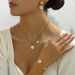 Ins Fresh And Sweet Niche Flower Earrings Necklace Jewelry Simple Inlaid Mother Of Pearl Bracelet Versatile Accessories For Women_ipsvogv.com