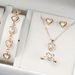 Crystal Love Jewelry Set For Women, Personality Temperament, Heart Words Necklace, Earrings, Ring And Bracelet Four Piece Set_ipsvogv.com
