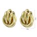 Fashion Geometric Irregular High-end Interwoven Ear Jewelry Internet Celebrity Twisted Spiral Stud Earrings For Women_ipsvogv.com