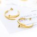 Unisex Creative irregular gold titanium steel earrings, anti allergic, non fading earrings, simple and fashionable temperament spiral earrings_ipsvogv.com