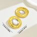 Simple Women's Earrings Niche Luxury Design Gold Plated Geometric Round Earrings_ipsvogv.com