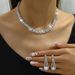 Ladies' Jewelry BRILLIANT BRIDE - Diamond Wedding Jewelry Set (Necklace & Earrings, Luxury Bridal Accessories)_ipsvogv.com