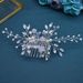 Women's Jewelry Floral Crystal Rhinestone Hair Comb Bridal Wedding Headpiece Pearl Hair Accessories For Special Occasions_ipsvogv.com