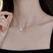 S999 Pure Silver Necklace, Geometric Small Square Candy Pendant, Fashionable Internet Celebrity, Same Style Collarbone_ipsvogv.com