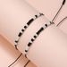 Morse Code For Men Women, Simple Creative, Black And White Rice Bead Card Woven Adjustable Bracelet_ipsvogv.com