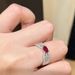 Noodles Wheat Ear Red Zircon Egg Simulation Diamond Daily Whitening And Luminous Quality Light Luxury Tail Finger Ring_ipsvogv.com