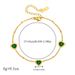Fashioable, Simple, Iche, Versatile, Emerald Stailess Steel Circle, Heart Ecklace, Bracelet Accessories Set For_ipsvogv.com