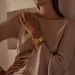 Fashionable Light Luxury Smooth Surface Vacuum Gold Plated Bracelet For Women In The Furnace_ipsvogv.com