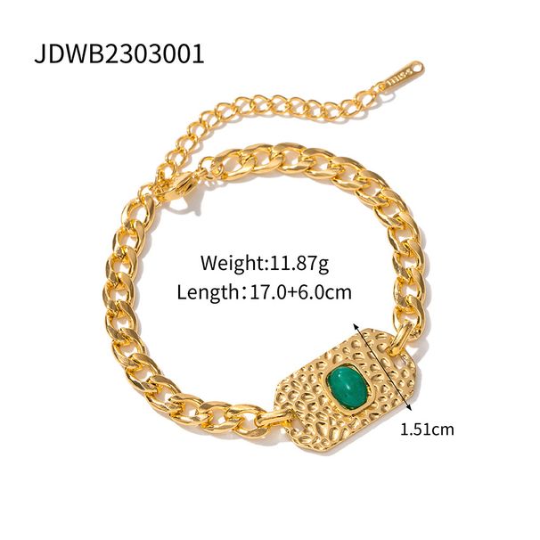 Women's Jewelry Cuban Chain Bracelet Internet Celebrity Blogger Stainless Steel Gold Plated Hip Hop Style Bracelet Jewelry_ipsvogv.com