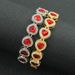 Hip Hop Red Peach Heart Water Diamond Spliced Cuban Necklace Love Men's and Women's Cool Collar Chain Neckchain_ipsvogv.com