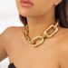 Jewelry Punk Hip-hop Thick Chain Collarbone Simple Metal Buckle Single Layer Necklace For Women_ipsvogv.com