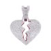 Women’s Jewelry Set Fashion Hip Hop Personality Broken Heart Full Diamond Pendant Necklace HIPHOP Street Dance Accessories Cuban Necklace_ipsvogv.com