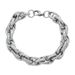 Hip-Hop Trendy 11MM Wide Men's Titanium Steel Personality Fashion Versatile Simple X Pattern Bracelet_ipsvogv.com