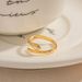 INS Style Personality Gold Stainless Steel White Natural Horse Eye Stone Snake Ring Titanium Steel Ring High Grade No Falling_ipsvogv.com