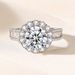 Sterling Silver Ring For Women New Classic Round 3ct Moissanite Diamond Ring Silver Ring Setting High Carbon Diamond Ring_ipsvogv.com