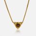 Women's Jewelry Gold Plated Titanium Steel Retro Minimalist Aesthetic Triangle Stone Earring Necklace Set_ipsvogv.com