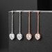 Women’s Jewelry Set Fashion simple heart shaped zircon pendant necklace earrings for women Gold plated love engagement jewelry set_ipsvogv.com