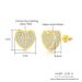 Unisex Jewelry Fashion popular full diamond heart shaped earrings for men and women, micro inlaid zircon gold plated hip hop earrings_ipsvogv.com