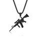 M416 assault rifle retro hip hop titanium steel necklace firearms hobby wear niche personality pendant_ipsvogv.com