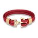 2022 Men's Black Handmade Woven Anchor Leather Cord Bracelet_ipsvogv.com
