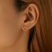 Small earrings inlaid with zircon heart shaped simple cross design chic fashion earrings plated K_ipsvogv.com
