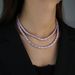 Pink And White 5mm Zircon Tennis Chain Tennis Chain Women's Pendant Hip Hop Necklace_ipsvogv.com