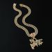 Hip Hop Full Diamond Splicing Love Pendant Men's collarbone Chain Heartbreak Letter NOE Cuban Necklace_ipsvogv.com