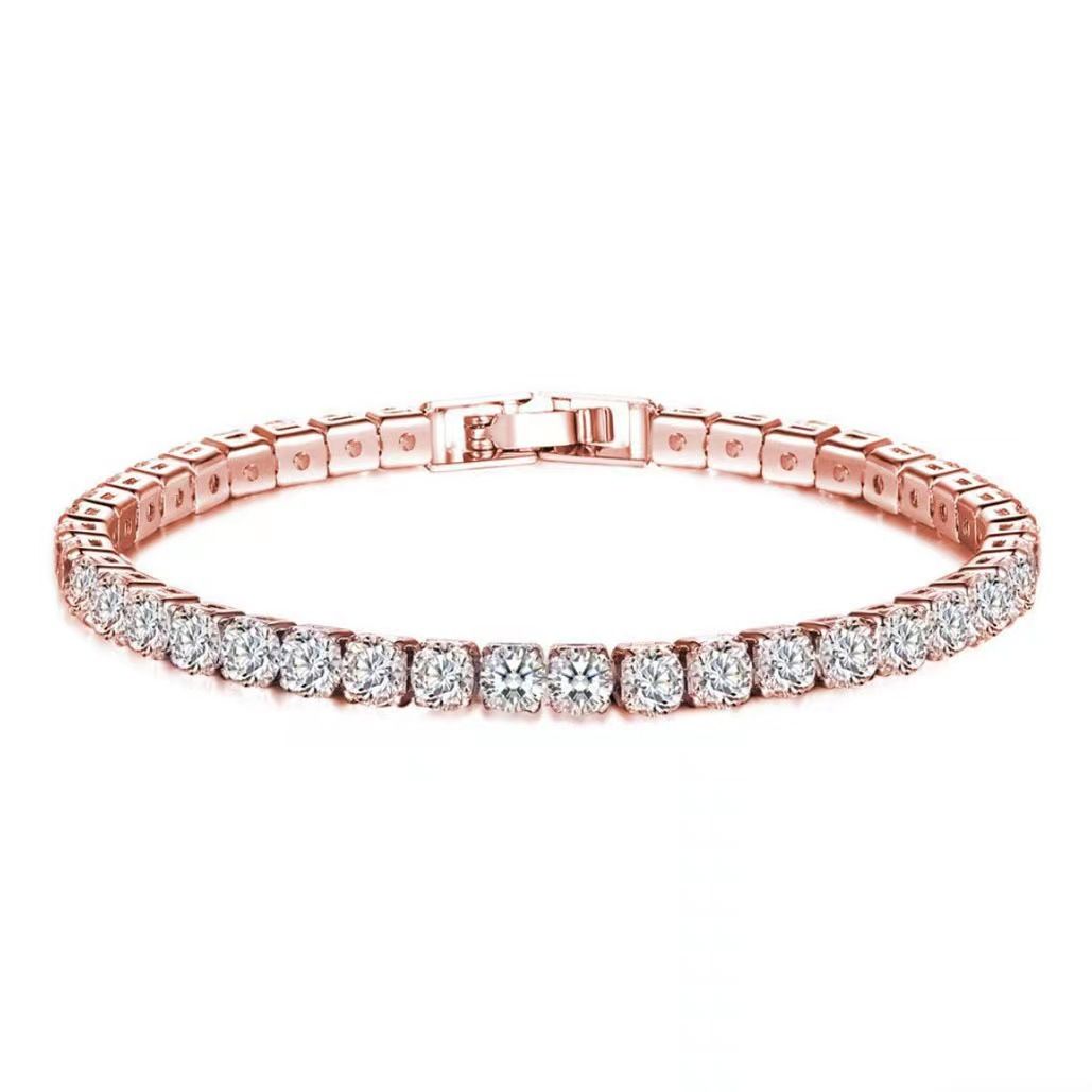 Hot Selling Circular 4mm Hip-hop Single Row Full Diamond Fashionable Bracelet_ipsvogv.com