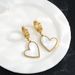 Minimalist titanium steel earrings for women, color retention for new style shells, great love for stainless steel_ipsvogv.com