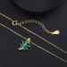 S999 Sterling Silver Four Leaf Clover Necklace Female Emerald Heart Shaped Clavicle Chain_ipsvogv.com