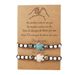 Bohemian Turtle Card Couple Bracelet Retro Turquoise Turtle Beaded Braided Bracelet_ipsvogv.com