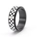 Men's Jewelry Trendy Stainless Steel Black And White Chessboard Rotatable Ring Fashionable Titanium Steel Ring Jewelry_ipsvogv.com