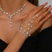 Jewelry & Accessories Fashion Crystal Rhinestone Necklace Earring Bracelet Three Piece Jewelry Accessories Wedding Bridal Jewelry_ipsvogv.com