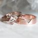 Rose Gold Set Ring Instagram Internet Celebrity Fashion Jewelry Square Diamond Women's Handmade_ipsvogv.com