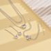Women’s Jewelry Set Fashion Jewelry Peach Heart Rhinestone Necklace Earrings Bracelet Three Piece Set Fashionable Bridal Suit Dress Accessories_ipsvogv.com