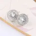 Hip Hop Micro Pave Round White Zircon Stud Earrings For Men Women Rock Style Gold Bling Fashion Z4t328_ipsvogv.com