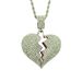 Pop Hip Hop Men's Broken Heart Alloy Heartbreak Pendant Necklace_ipsvogv.com