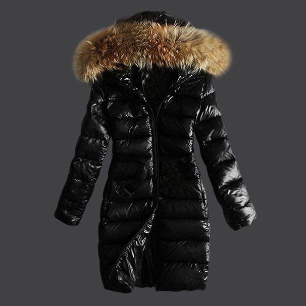 Women's Clothing Large size raccoon fur collar hood raccoon fur long cotton jacket Warm and thick cotton clothes _ipsvogv.com