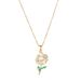 Net-red Lily Necklace, Small and Luxury New Design, Pearl Zircon Pendant, Temperament, Titanium Steel Necklace, Female_ipsvogv.com