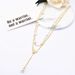 Korean Version Butterfly Necklace Women's Titanium Steel Double-layer Pearl Long Tassel Pendant Electroplated Color_ipsvogv.com