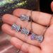Cao Shi's Korean Edition Simple Bow Jewelry Three Piece Plating Zircon Set Fashion Women's Accessories_ipsvogv.com
