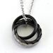 Men's Jewelry Stainless Steel Fashion Jewelry Niche Creative Design Ripple Double Ring Double Circle Titanium Steel Couple Necklace_ipsvogv.com