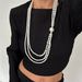 Temperament Baroque round bead long necklace Retro pearl beaded multi layer sweater chain jewelry_ipsvogv.com