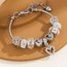 Pan's Crystal With Hollow Heart And Diamond Inlay DIY Handmade Large Hole Bead Detachable Bracelet_ipsvogv.com