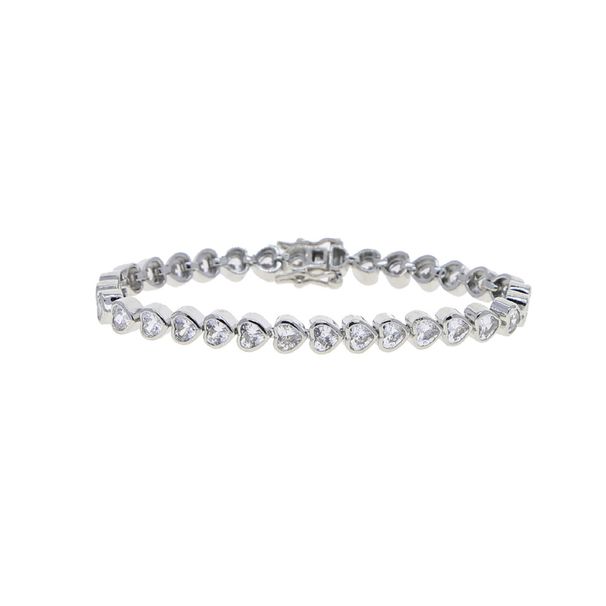 New Heart Shaped Zircon Bracelet Hip Hop Ins Simple Niche Design Ladies Bracelet Jewelry_ipsvogv.com