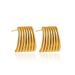Unisex Minimalist Metal Earrings Plated With Cold Scenery Square Striped Earrings_ipsvogv.com